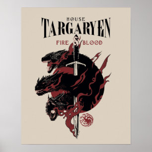 Póster Casa Targaryen - Fuego y Sangre