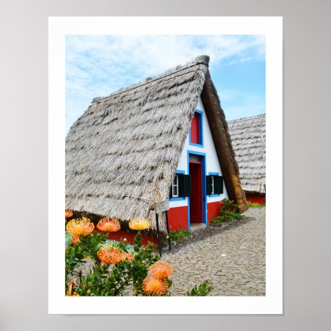 Póster Casa tradicional en Santana, Madeira (Frente)