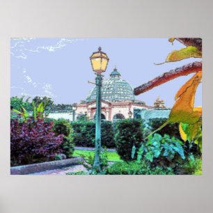 Póster Casa verde del parque de la ciudad de Nueva Orlean