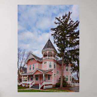 Póster Casa - Victoriana - Flemington, NJ - La Dama Rosa