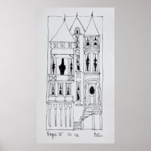 Póster Casa victoriana   San Francisco, California