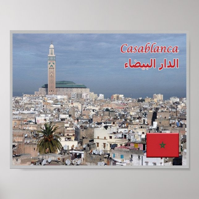 Póster Casablanca - Marocco - Panorama - (Frente)