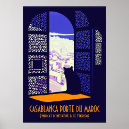 Póster Casablanca porte du Maroc Viaje CC0717