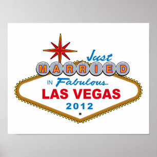 Póster Casado En El Fabuloso Rótulo De Las Vegas 2012