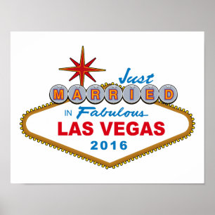 Póster Casado En Fabuloso Rótulo Las Vegas 2016