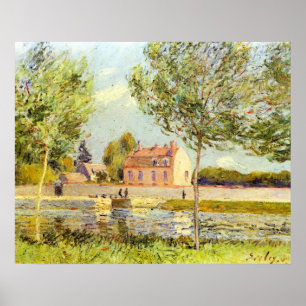 Póster Casas a orillas del Loing de Alfred Sisley