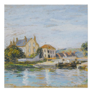 Póster Casas Al Borde De La Cerradura De La Garonne Sisle