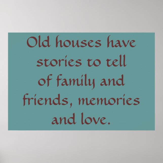Póster Casas antiguas (Frente)