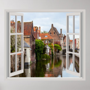 Póster Casas antiguas de Brujas
