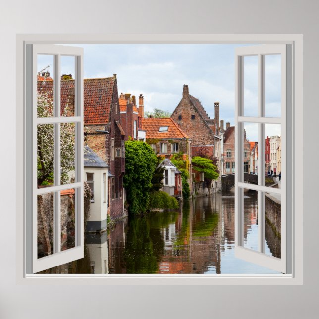 Póster Casas antiguas de Brujas (Frente)