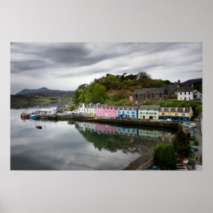 Póster Casas coloridas en Portree, Skye