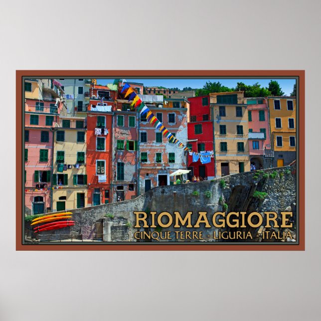 Póster Casas costeras de Riomaggiore (Frente)