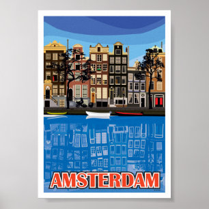 Póster Casas de Ámsterdam