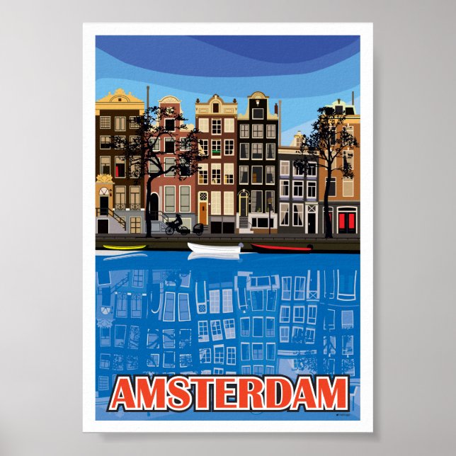 Póster Casas de Ámsterdam (Frente)