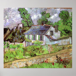 Póster Casas de Auvers, por Vincent van Gogh