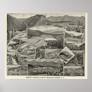 Póster Casas de Barron & Merrill en White Mountain, NH