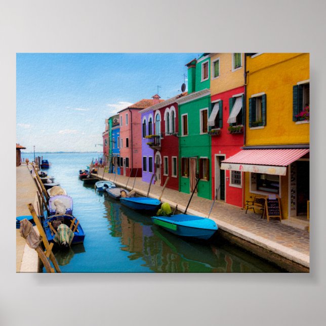Póster casas de Burano (Frente)