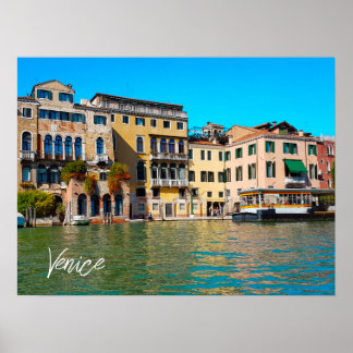 Póster Casas de estilo veneciano del Gran Canal de Veneci