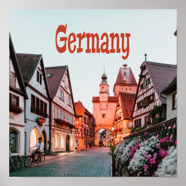 Póster Casas de fila de Alemania (Frente)