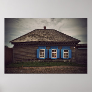 Póster Casas de madera siberianas (proyecto por