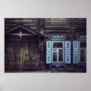 Póster Casas de madera siberianas (proyecto por