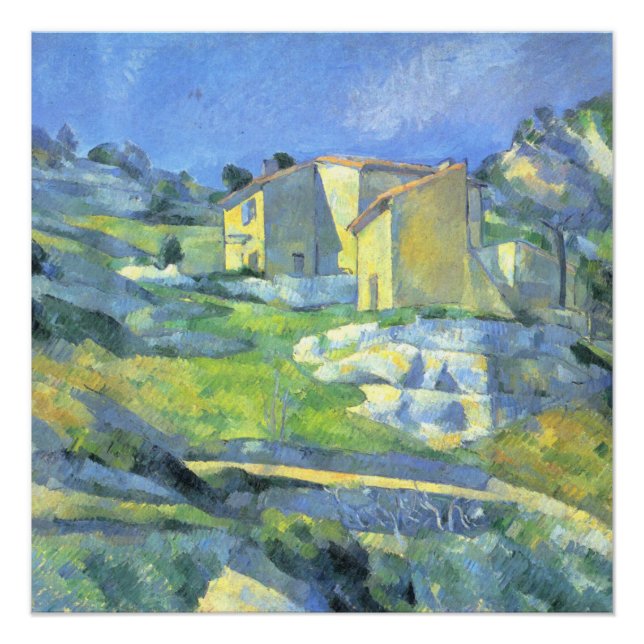 Póster Casas de Provenza Paul Cezanne (Anverso)