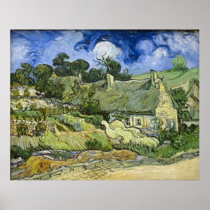 Póster Casas de Van Gogh en Cordeville (1890)