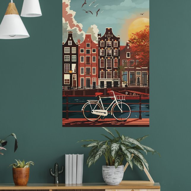 Póster Casas del Canal de Amsterdam (Salón 1)