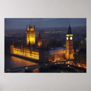 Póster Casas del Parlamento, Big Ben, Westminster