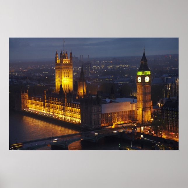 Póster Casas del Parlamento, Big Ben, Westminster (Frente)