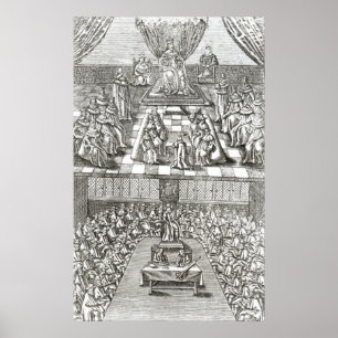Póster Casas del parlamento en 1640