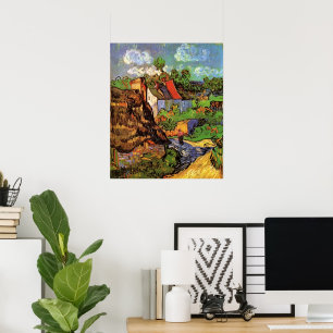 Póster Casas en Auvers de Vincent van Gogh