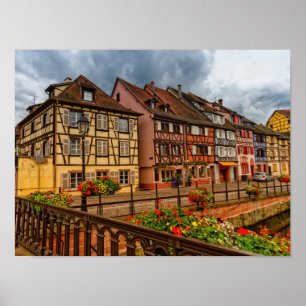 Póster Casas en Colmar, Alsacia, Francia
