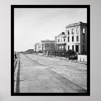 Póster Casas en la batería de Charleston, SC 1865