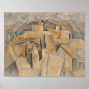 Póster Casas en la colina, Horta por Picasso (1909)