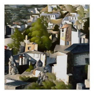 Póster Casas históricas en la ladera de Levissihan Kayako