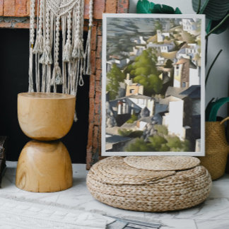 Póster Casas históricas en la ladera de Levissihan Kayako