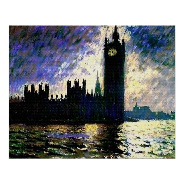 Póster Casas impresionistas del Parlamento (Anverso)