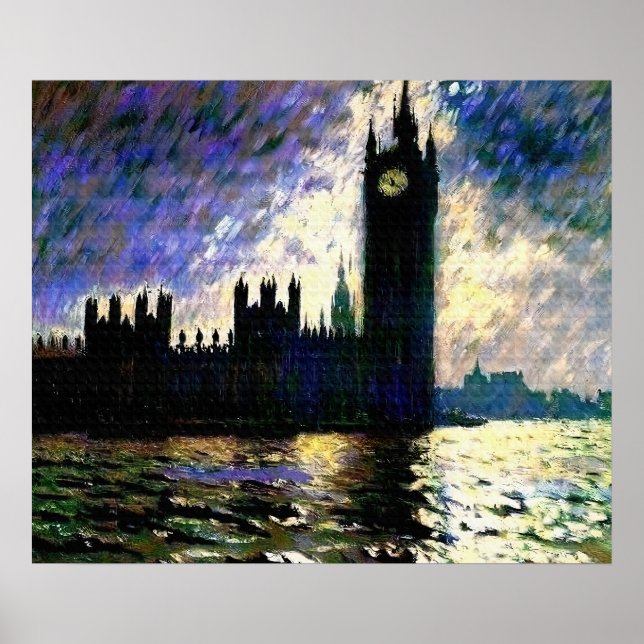 Póster Casas impresionistas del Parlamento (Frente)