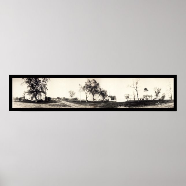 Póster Casas Nauvoo Mormon Foto 1925 (Frente)