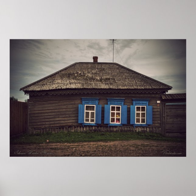 Póster Casas siberianas de madera (proyecto de vladstudio (Frente)