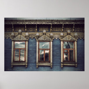 Póster Casas siberianas de madera (proyecto de vladstudio