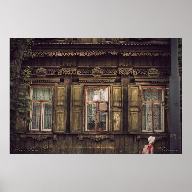 Póster Casas siberianas de madera (proyecto de vladstudio (Frente)