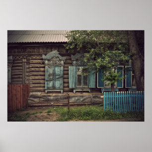 Póster Casas siberianas de madera (proyecto de vladstudio