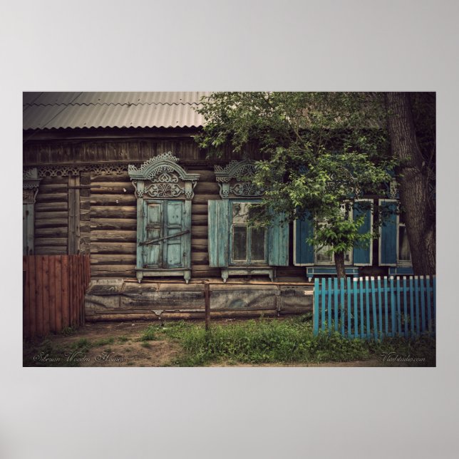 Póster Casas siberianas de madera (proyecto de vladstudio (Frente)