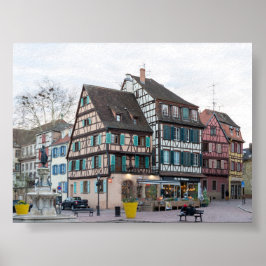 Póster Casas típicas en Colmar