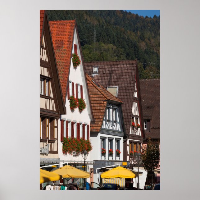 Póster Casas tradicionales de Alemania (Frente)