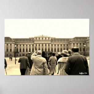 Póster Casas Vintage Austria Viena Schonbrunn
