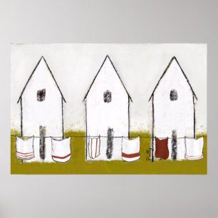 Póster Casas Vintage Con Lavandería