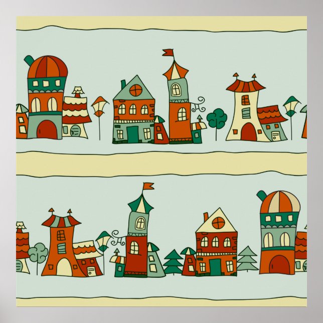 Póster Casas Wonky (Frente)